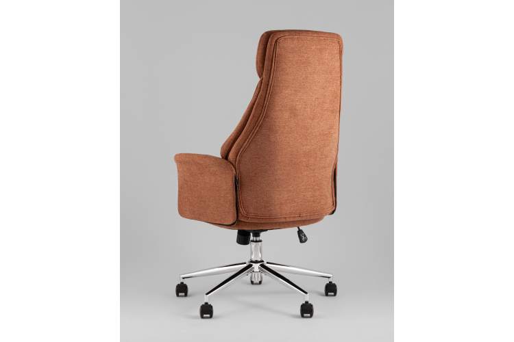 Кресло офисное TopChairs Neoma терракотовый ткань-5