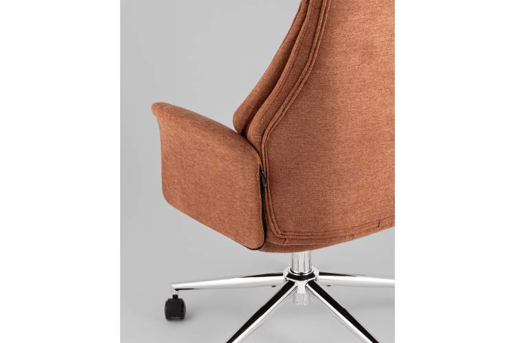Кресло офисное TopChairs Neoma терракотовый ткань-6