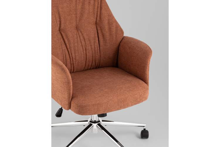 Кресло офисное TopChairs Neoma терракотовый ткань-7