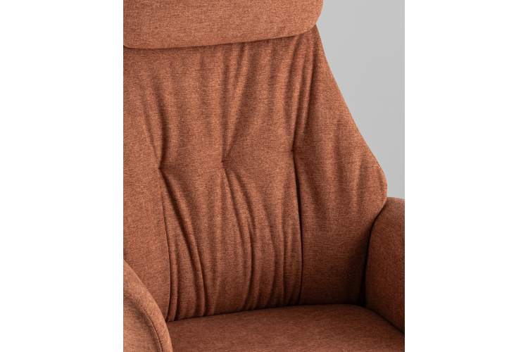 Кресло офисное TopChairs Neoma терракотовый ткань-8