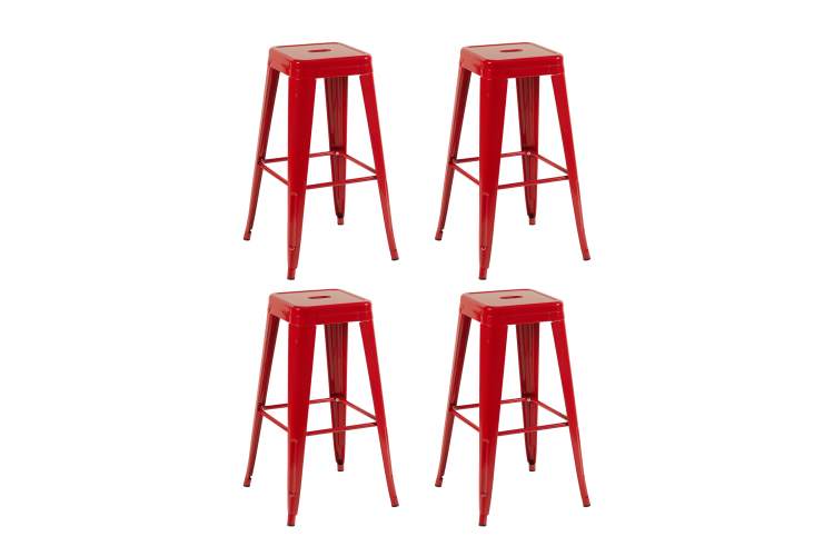 Стул барный TOLIX красный глянцевый KD 4 шт.