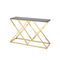 Консоль ИНСИГНИЯ 120*40 золото стекло smoke