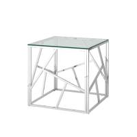 Журнальный столик 55*55 АРТ ДЕКО серебро