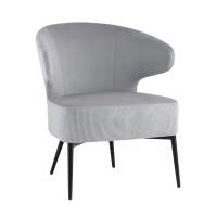 Кресло лаунж Royal Stripes велюр серый