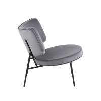 Кресло District Lounge велюр серый