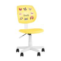 Кресло компьютерное детское ЛОЛО Pet Lover желтый пластик белый