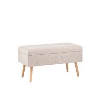 Банкетка Сторми с ящиком серо-бежевый