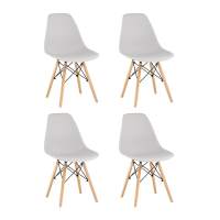 Стул Eames Style DSW светло-серый x4 (разборный каркас)