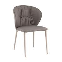 Стул обеденный Deia серая экокожа серые ножки Стул обеденный Deia серая экокожа серые ножки