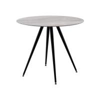 Стол Ники круглый столешница керамика Italian light grey 900