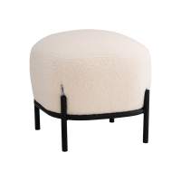 Пуф Стоун букле Fluffy молочный