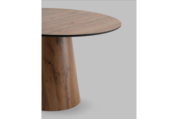 Стол круглый Стивенсон D120 столешница HPL дуб вотан-3