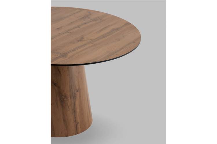 Стол круглый Стивенсон D120 столешница HPL дуб вотан-6