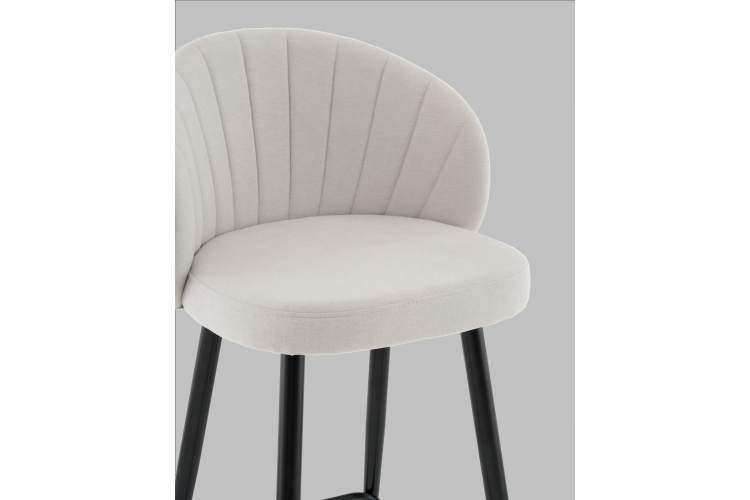 Стул полубарный Ханнингем велюр жемчужный-6