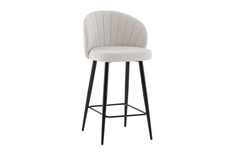 Стул полубарный Ханнингем велюр жемчужный