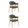 Стул обеденный Tavu с деревянными ножками зеленый 2 шт.