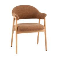 Стул обеденный Tavu с деревянными ножками терракотовый