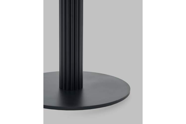 Стол круглый Фризбин D90, столешница МДФ ледяной камень, основание металл черный-5