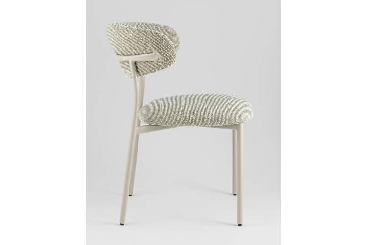 Стул обеденный Ayla бежево-зеленый кремовые ножки-2