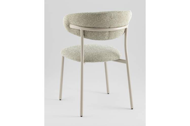 Стул обеденный Ayla бежево-зеленый кремовые ножки-4