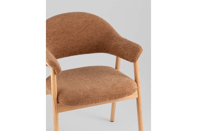 Стул обеденный Tavu с деревянными ножками терракотовый-7