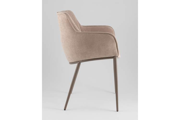 Стул Твигги велюр бежевый, каркас бежево-серый-3
