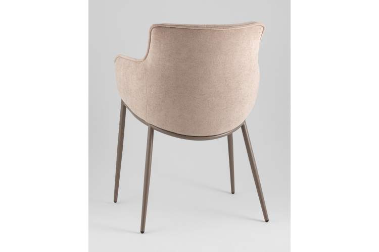 Стул Твигги велюр бежевый, каркас бежево-серый-5
