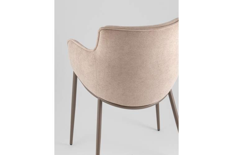 Стул Твигги велюр бежевый, каркас бежево-серый-6