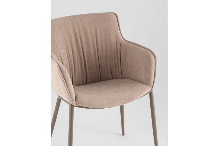 Стул Твигги велюр бежевый, каркас бежево-серый-7
