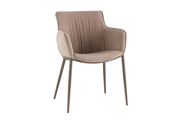 Стул Твигги велюр бежевый, каркас бежево-серый