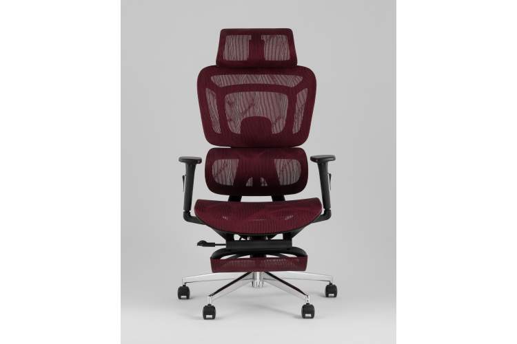 Кресло офисное TopChairs Nimbus бордовый-2