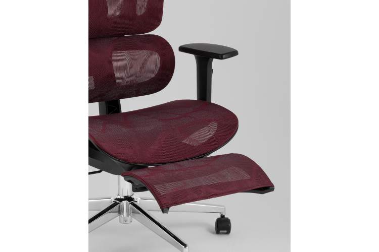 Кресло офисное TopChairs Nimbus бордовый-8