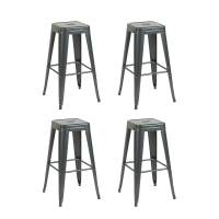 Стул барный TOLIX серебристый матовый KD 4 шт.