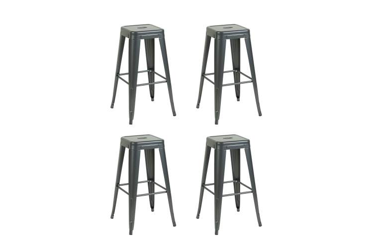 Стул барный TOLIX серебристый матовый KD 4 шт.