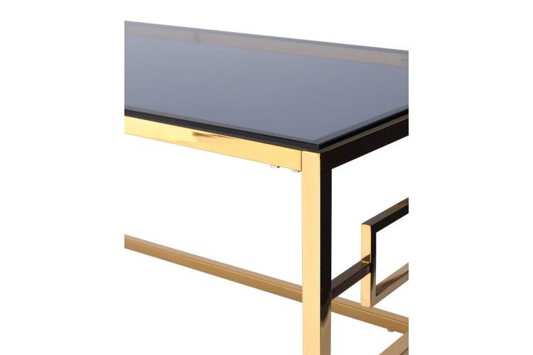 Журнальный стол 120*60 БРУКЛИН золото стекло smoke-1