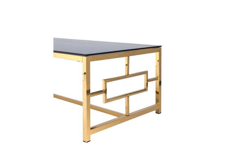 Журнальный стол 120*60 БРУКЛИН золото стекло smoke-2