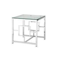 Журнальный столик 55*55 БРУКЛИН серебро