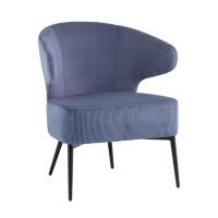 Кресло лаунж Royal Stripes велюр синий