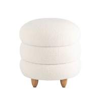 Пуф с ящиком Винни L тедди белый