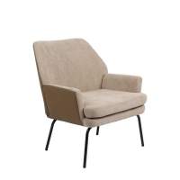 Кресло Харви светло-коричневый с коричневой экокожей в гостиную