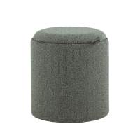 Пуф-столик с ящиком Хюгге XS букле темно-серый