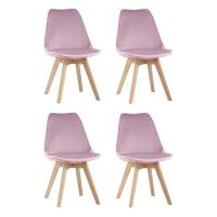 Стул FRANKFURT велюр розовый 4 шт. Стул FRANKFURT велюр розовый 4 шт.