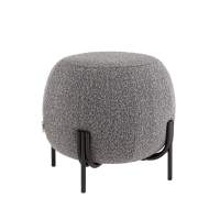 Пуф Флик new ткань букле тёмно-серый