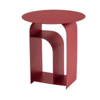 Журнальный столик Arwel металл бордовый в гостиную