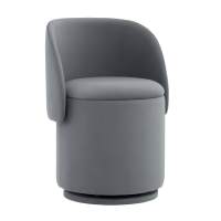 Пуф-трансформер Таунсвилл вращающийся с ящиком велюр серый