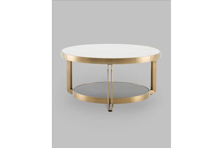 Журнальный столик Калисто 90*90 см светлая и темная керамика-3