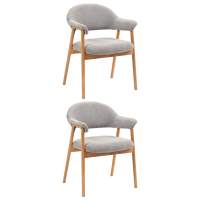 Стул обеденный Tavu с деревянными ножками серый 2 шт.