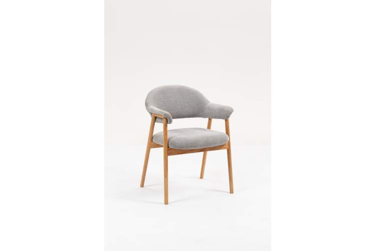 Стул обеденный Tavu с деревянными ножками серый 2 шт.-1