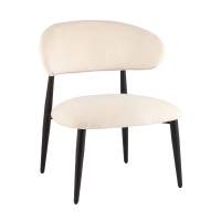 Кресло лаунж Ayla молочный