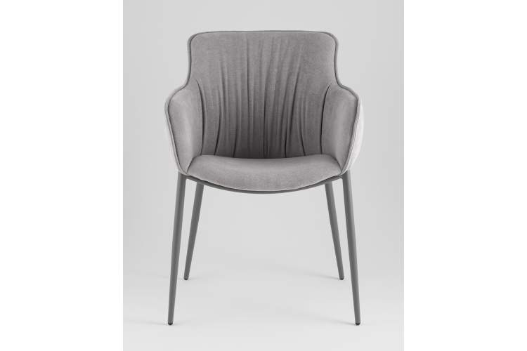 Стул Твигги велюр серый, каркас серый-2